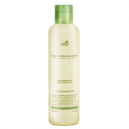 Укрепляющий шампунь для волос с хной LA'DOR PURE HENNA SHAMPOO 200мл, Республика Корея.