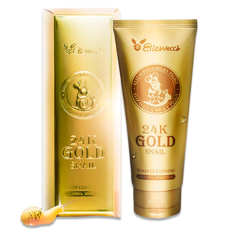 Elizavecca Пенка для умывания МУЦИН УЛИТКИ/ЗОЛОТО 24K Gold Snail Cleansing Foam