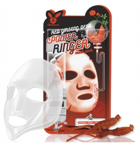 Elizaveccа Тканевая маска для лица КРАСНЫЙ ЖЕНЬШЕНЬ Red gInseng Deep Power Ringer Mask Pack