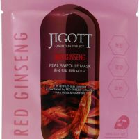 JIGOTT Тканевая маска для лица ЖЕНЬШЕНЬ RED GINSENG Real Ampoule Mask