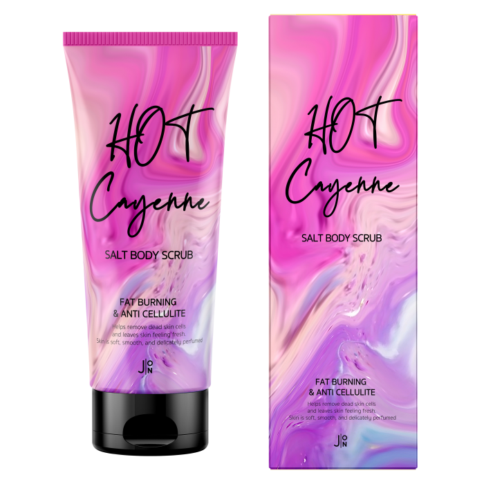 J:ON Скраб для тела АНТИЦЕЛЛЮЛИТНЫЙ Hot Cayenne Salt Body Scrub, 250 гр